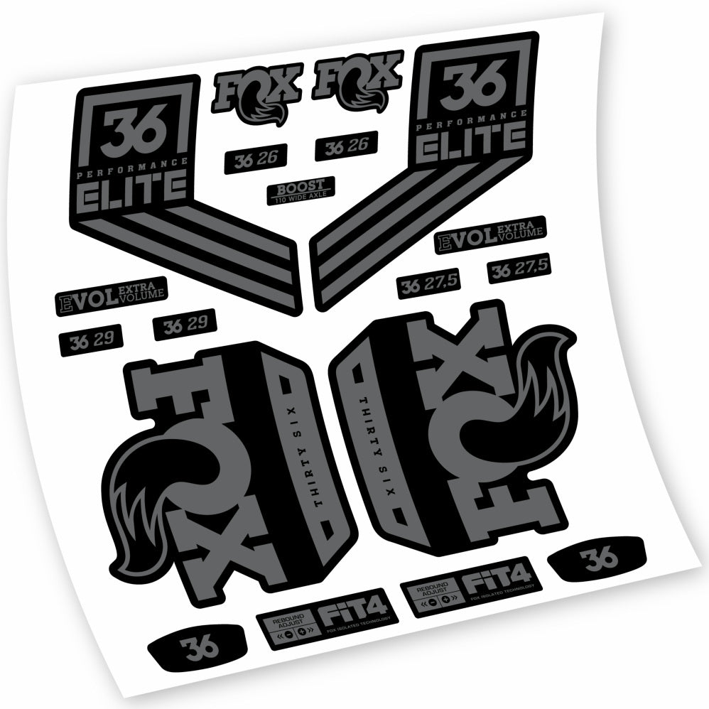 Stickers Fox 36 Performance Elite 2018 compatibles Autocollants fourche VTT 29"