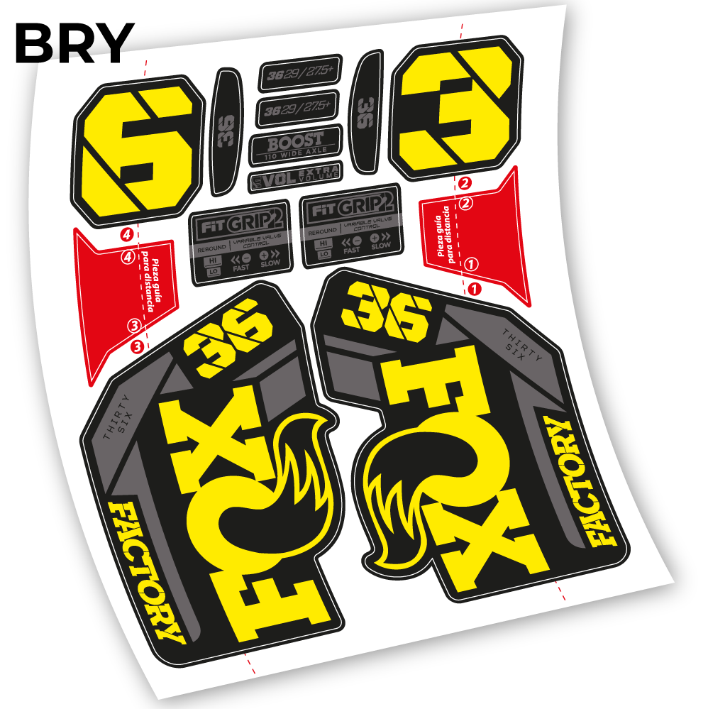 Stickers Fox 36 20212023 compatibles Autocollants fourche VTT