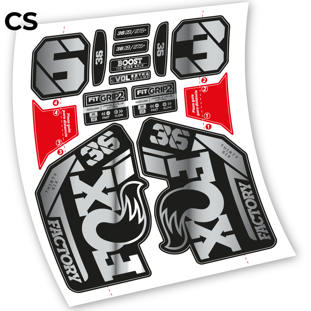 Stickers Fox 36 20212023 compatibles Autocollants fourche VTT