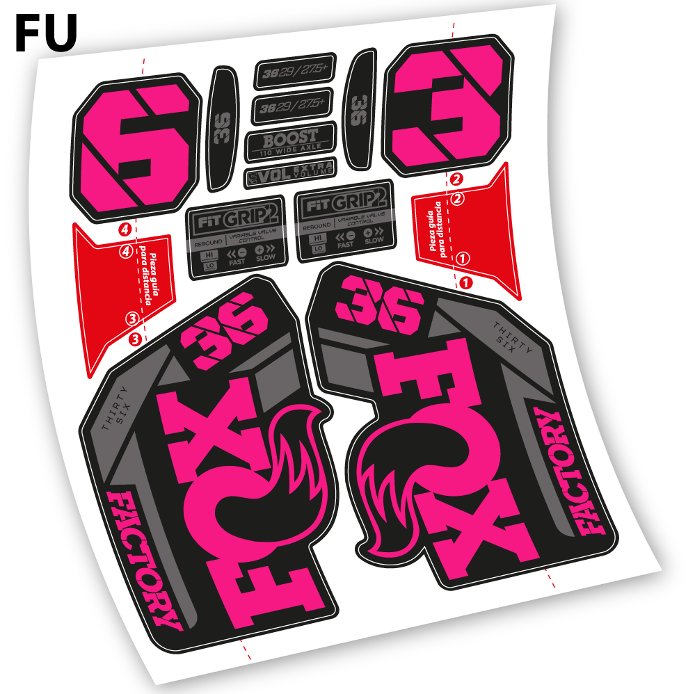 Stickers Fox 36 20212023 compatibles Autocollants fourche VTT