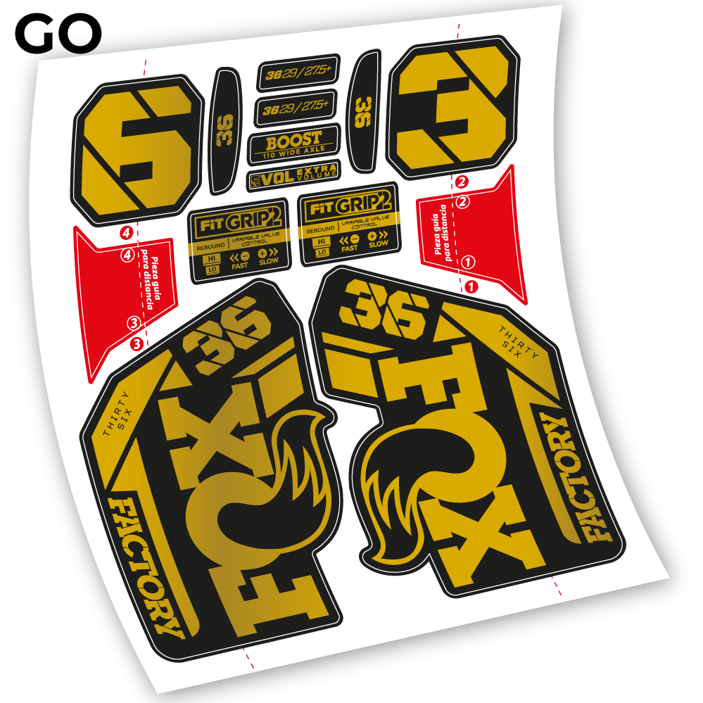 Stickers Fox 36 20212023 compatibles Autocollants fourche VTT