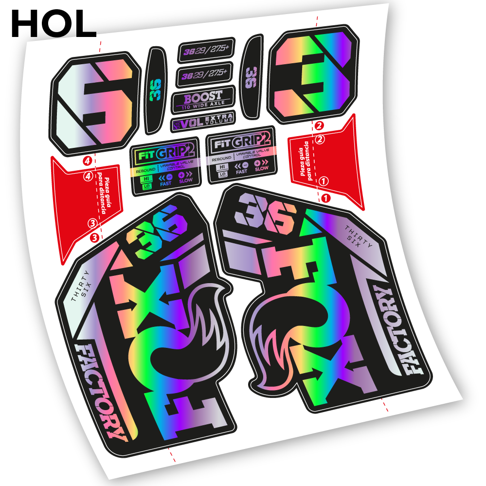 Stickers Fox 36 20212023 compatibles Autocollants fourche VTT
