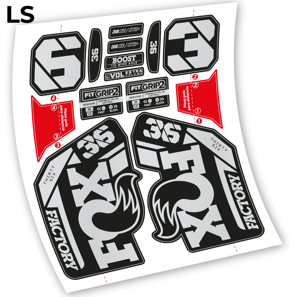 Stickers Fox 36 20212023 compatibles Autocollants fourche VTT