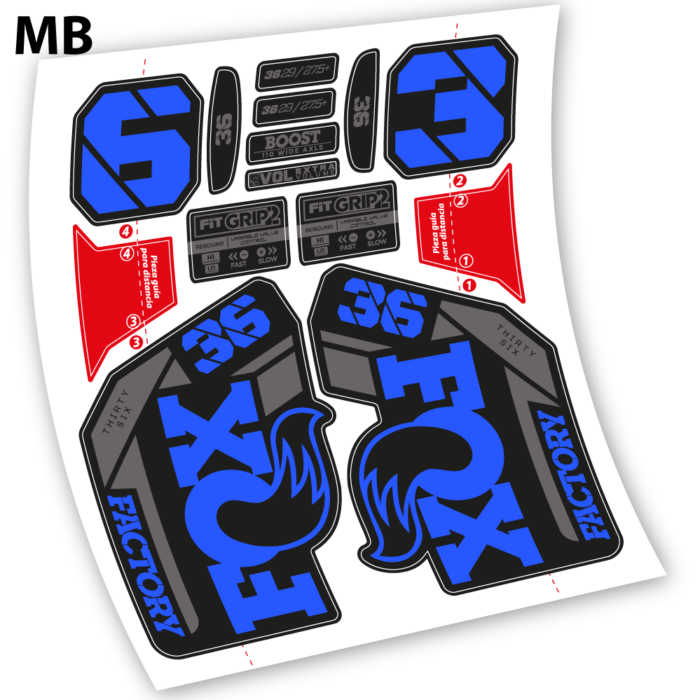 Stickers Fox 36 20212023 compatibles Autocollants fourche VTT