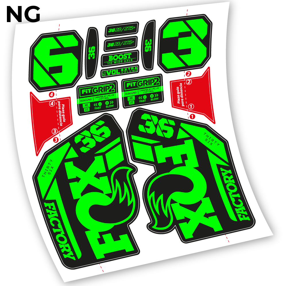 Stickers Fox 36 20212023 compatibles Autocollants fourche VTT