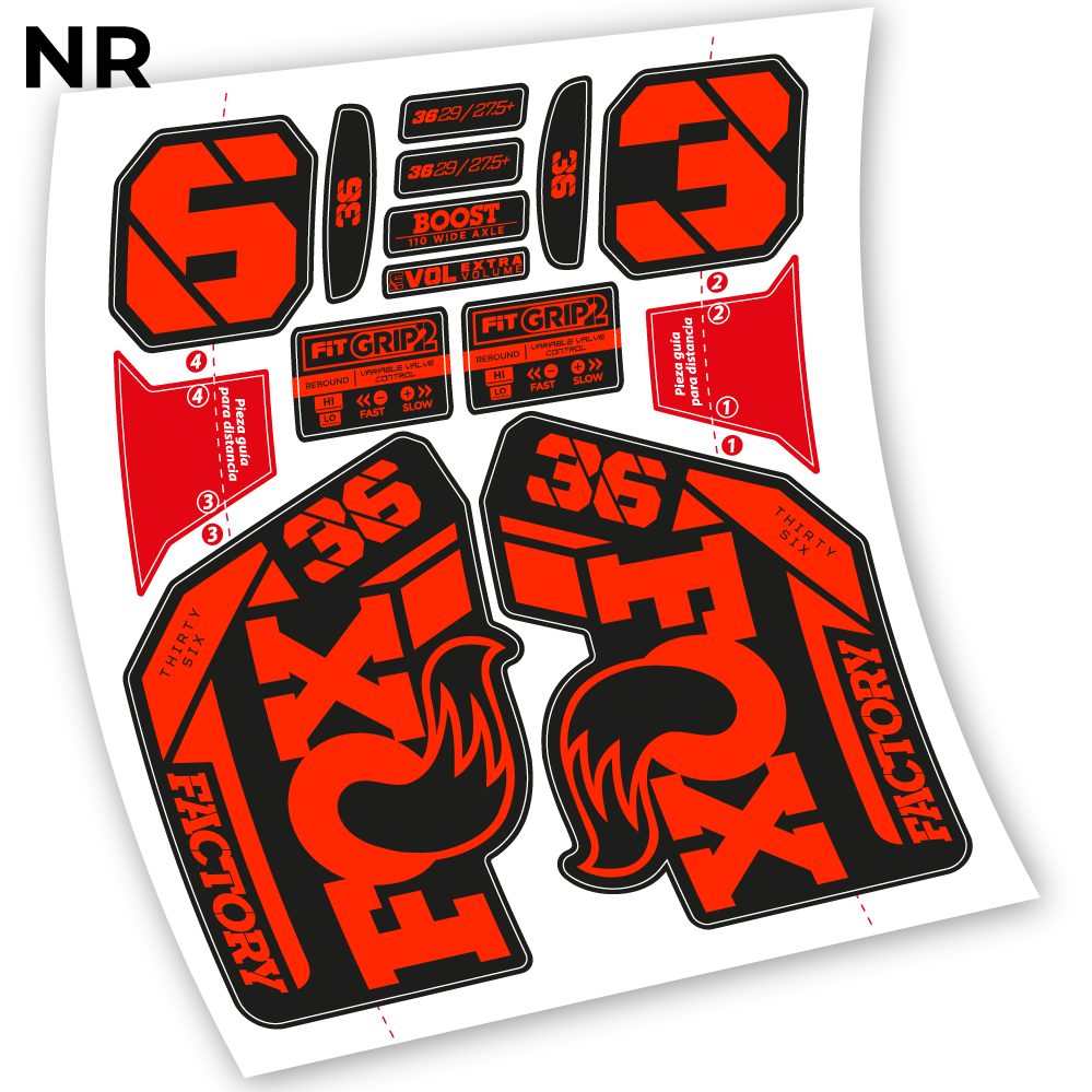 Stickers Fox 36 20212023 compatibles Autocollants fourche VTT