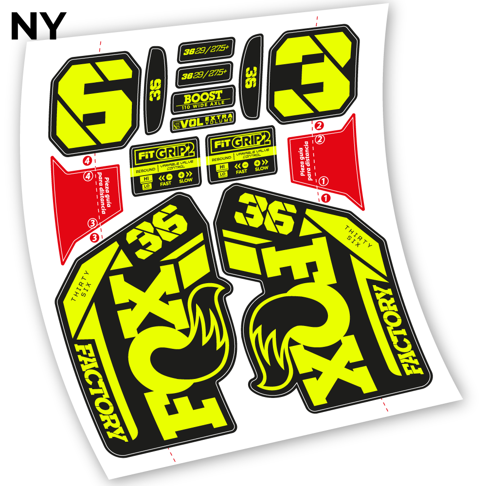 Stickers Fox 36 20212023 compatibles Autocollants fourche VTT