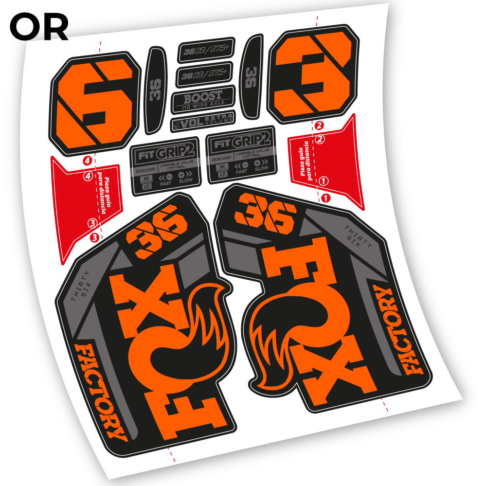 Stickers Fox 36 20212023 compatibles Autocollants fourche VTT