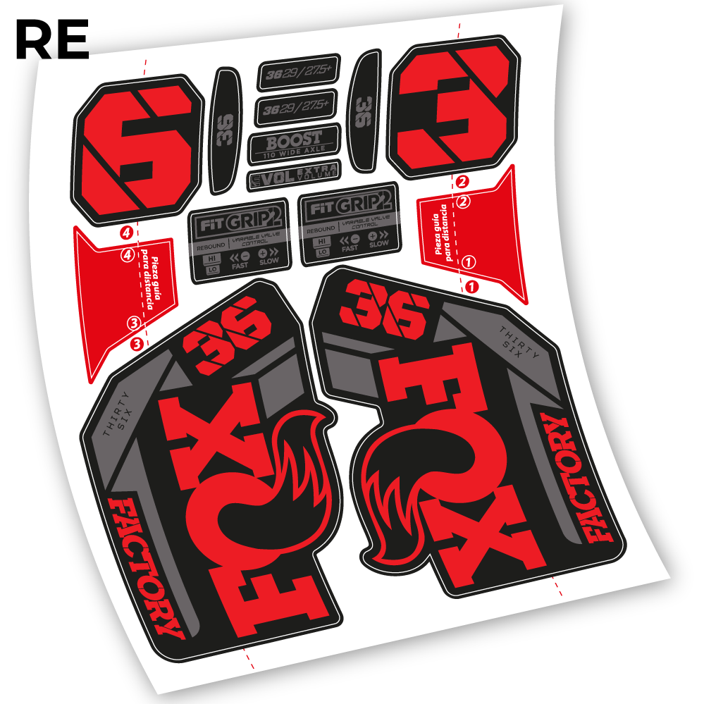 Stickers Fox 36 20212023 compatibles Autocollants fourche VTT