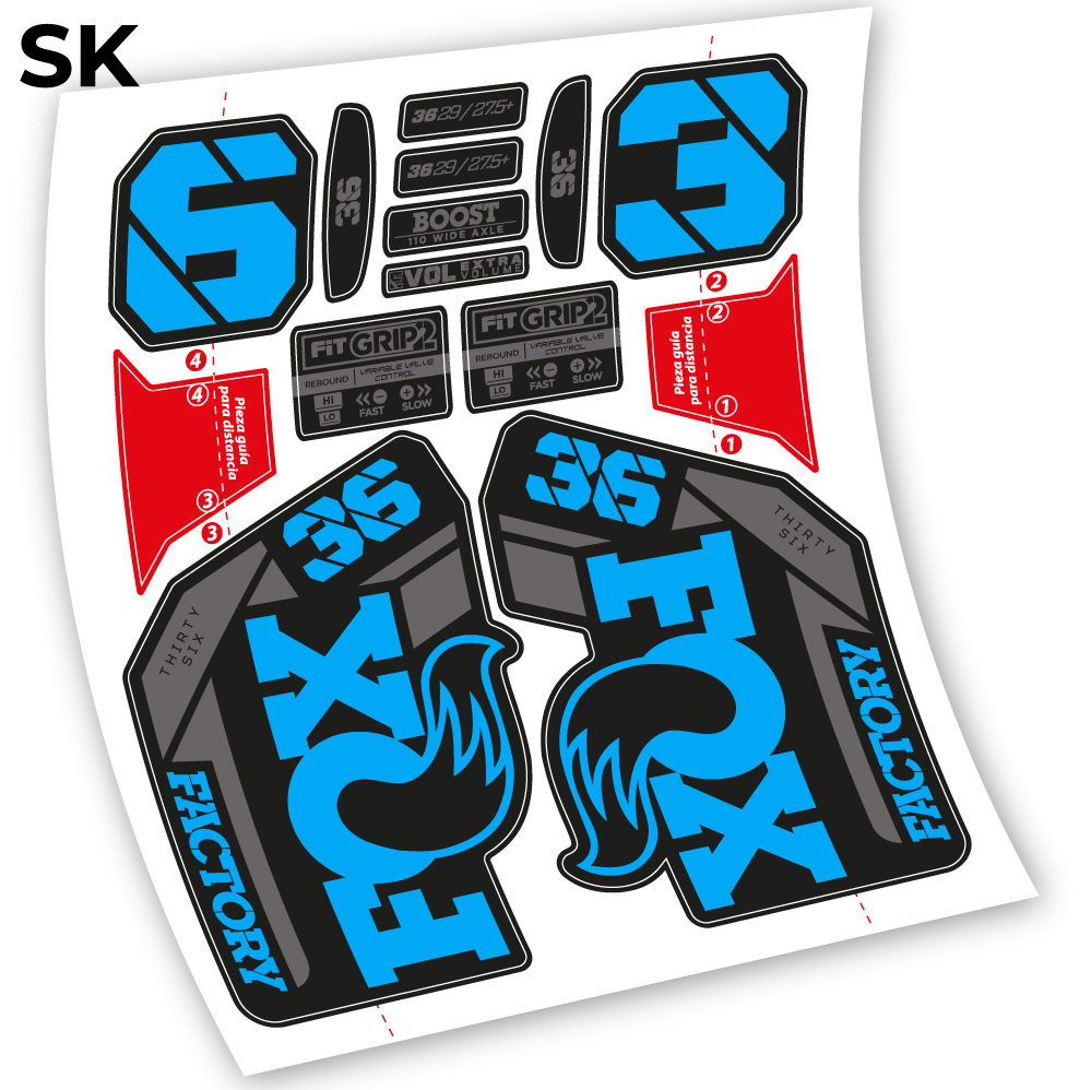 Stickers Fox 36 20212023 compatibles Autocollants fourche VTT