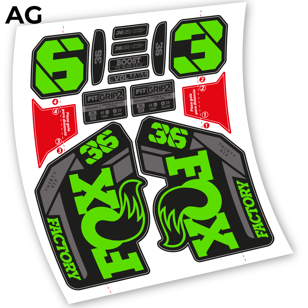 Stickers Fox 36 20212023 compatibles Autocollants fourche VTT
