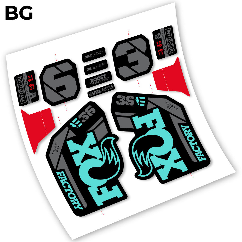 Stickers Fox 36 E Factory 29” MTB compatibles Autocollants fourche VTT 29"