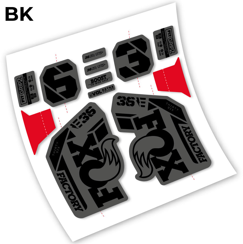 Stickers Fox 36 E Factory 29” MTB compatibles Autocollants fourche VTT 29"