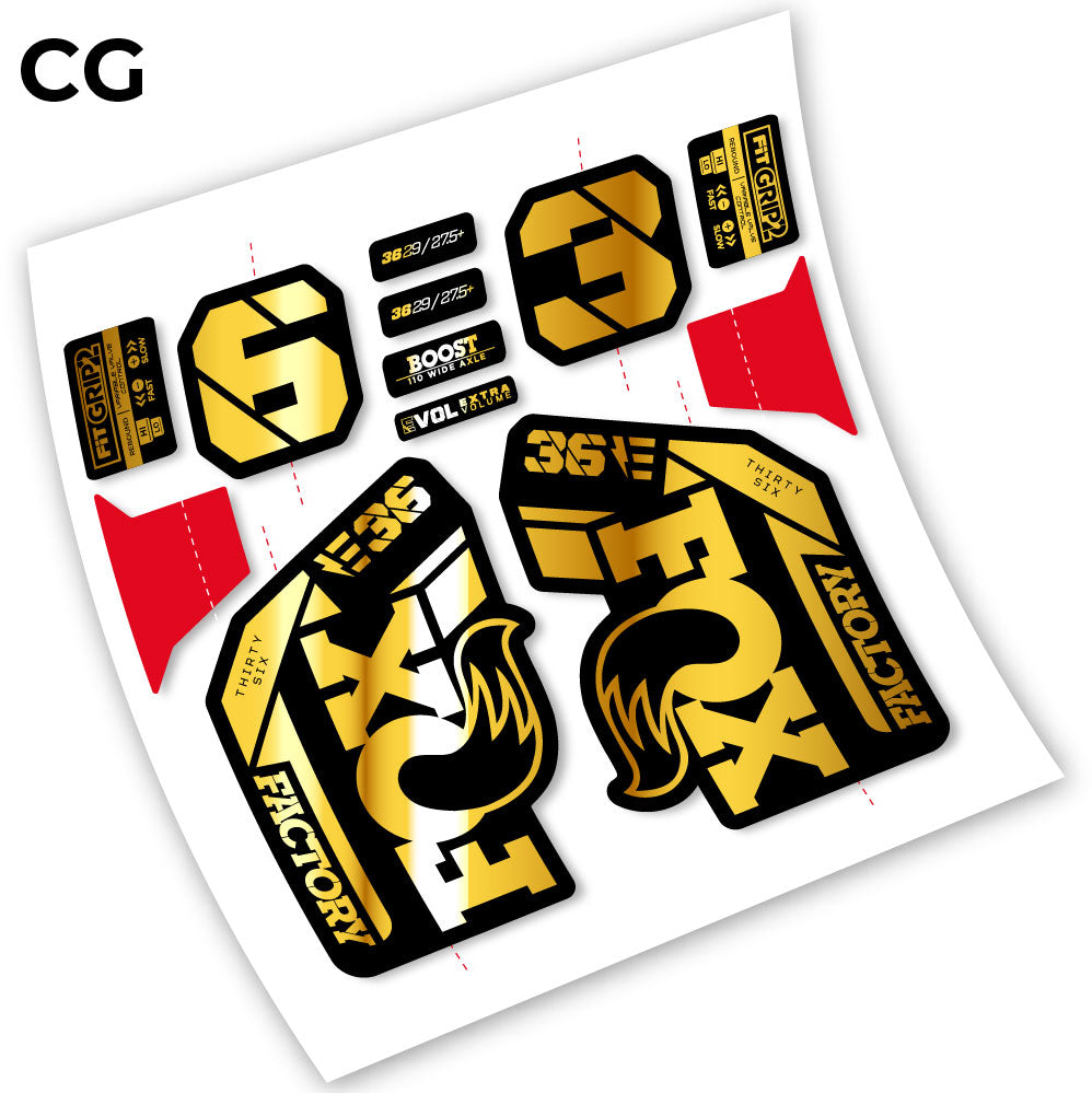 Stickers Fox 36 E Factory 29” MTB compatibles Autocollants fourche VTT 29"