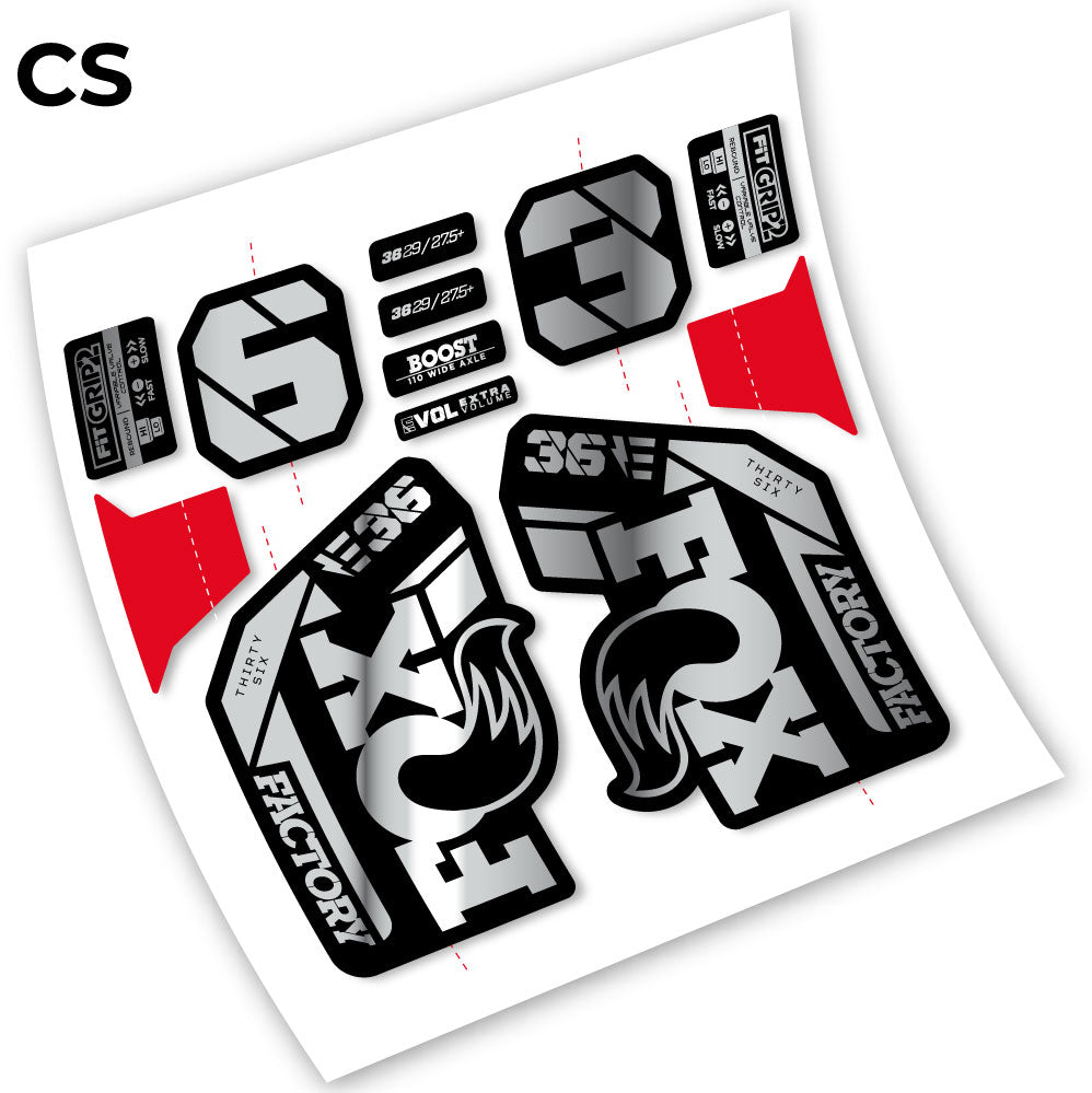 Stickers Fox 36 E Factory 29” MTB compatibles Autocollants fourche VTT 29"