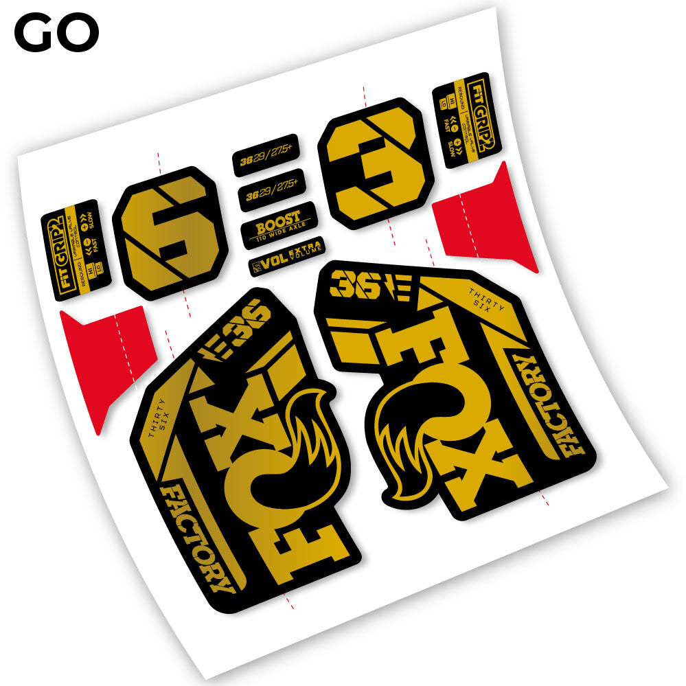 Stickers Fox 36 E Factory 29” MTB compatibles Autocollants fourche VTT 29"