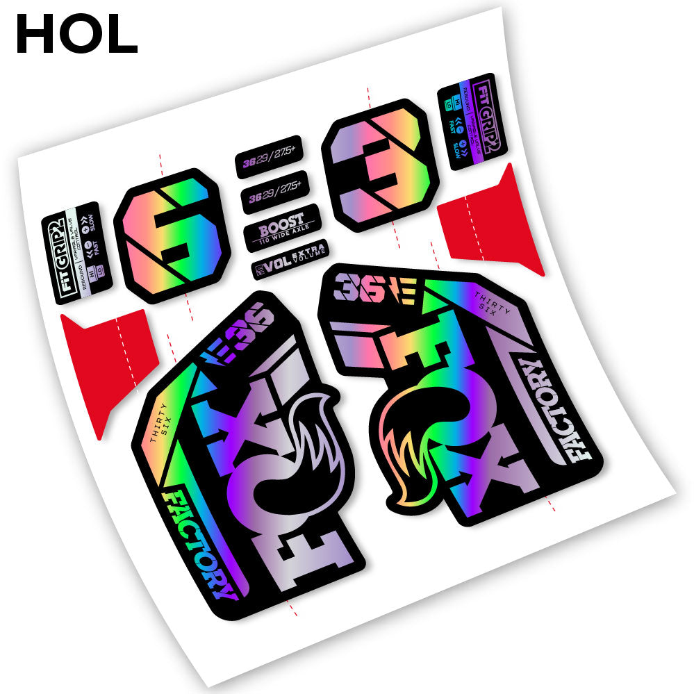 Stickers Fox 36 E Factory 29” MTB compatibles Autocollants fourche VTT 29"