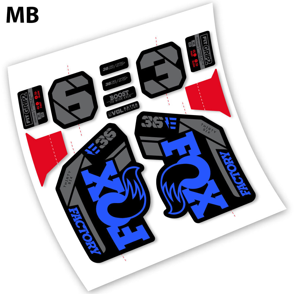 Stickers Fox 36 E Factory 29” MTB compatibles Autocollants fourche VTT 29"