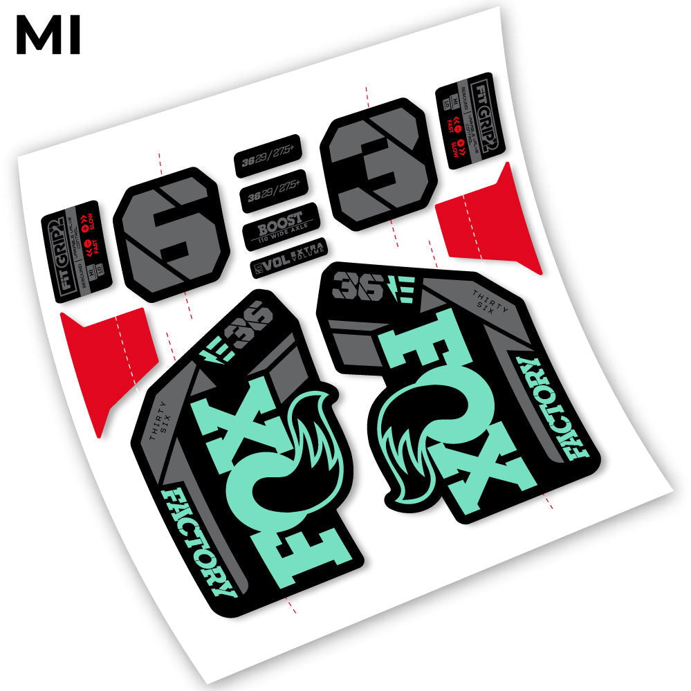Stickers Fox 36 E Factory 29” MTB compatibles Autocollants fourche VTT 29"