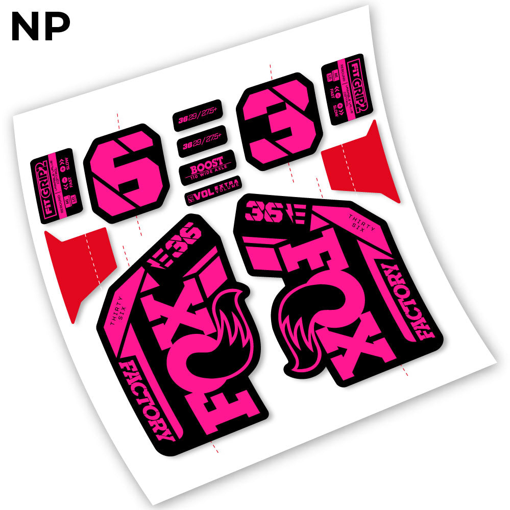 Stickers Fox 36 E Factory 29” MTB compatibles Autocollants fourche VTT 29"