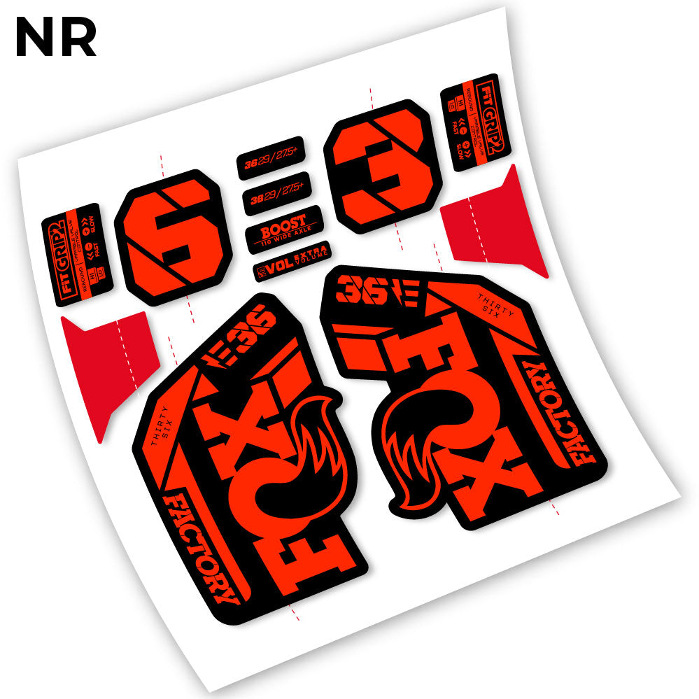 Stickers Fox 36 E Factory 29” MTB compatibles Autocollants fourche VTT 29"