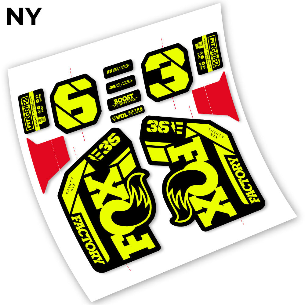 Stickers Fox 36 E Factory 29” MTB compatibles Autocollants fourche VTT 29"