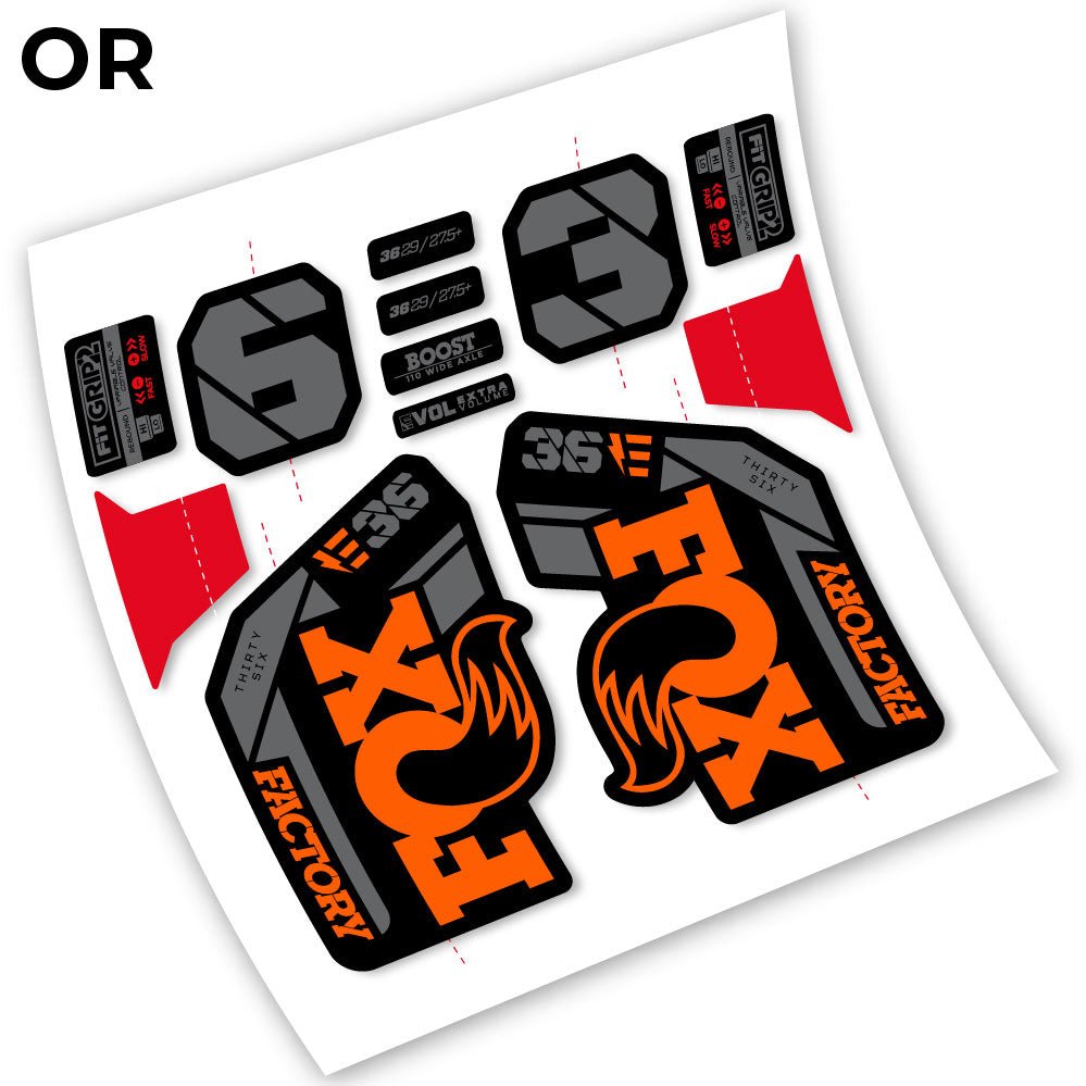 Stickers Fox 36 E Factory 29” MTB compatibles Autocollants fourche VTT 29"