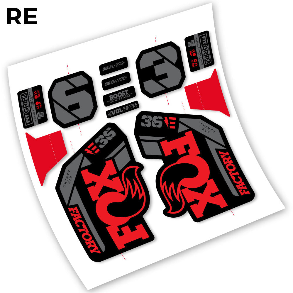 Stickers Fox 36 E Factory 29” MTB compatibles Autocollants fourche VTT 29"