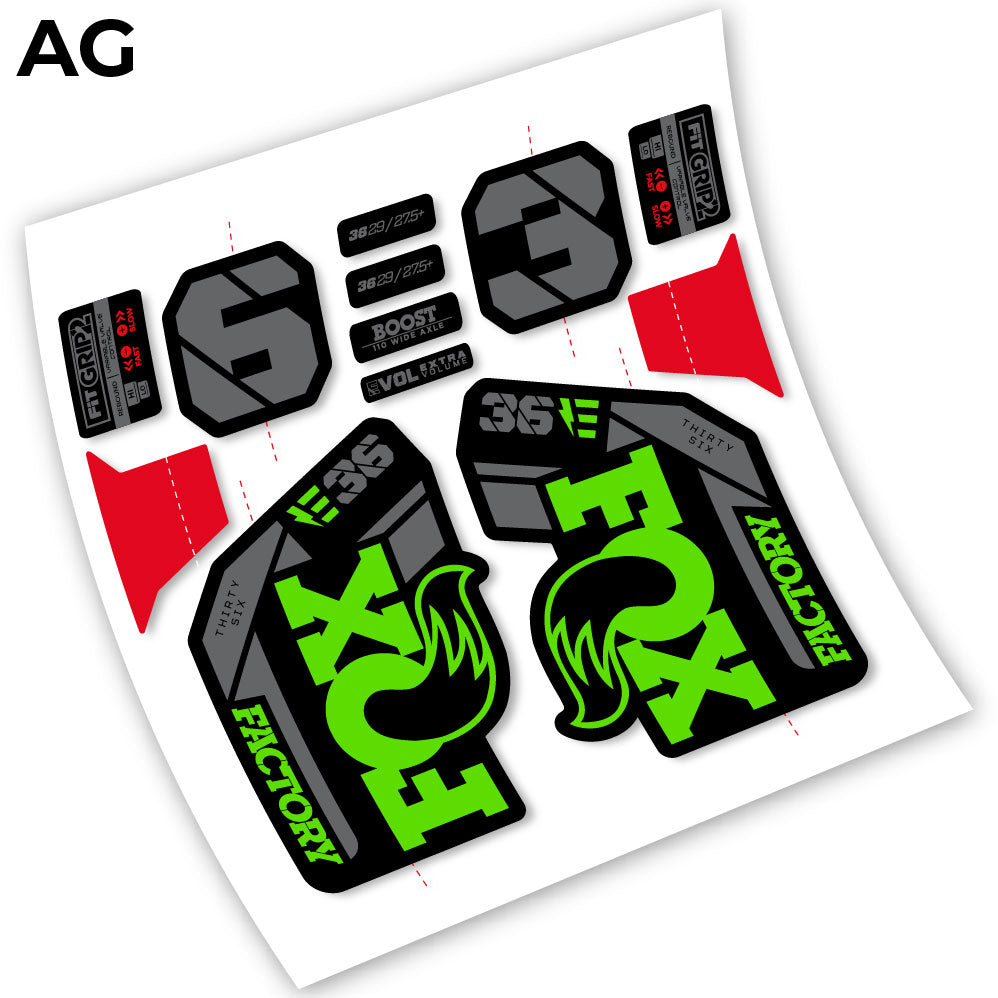 Stickers Fox 36 E Factory 29” MTB compatibles Autocollants fourche VTT 29"