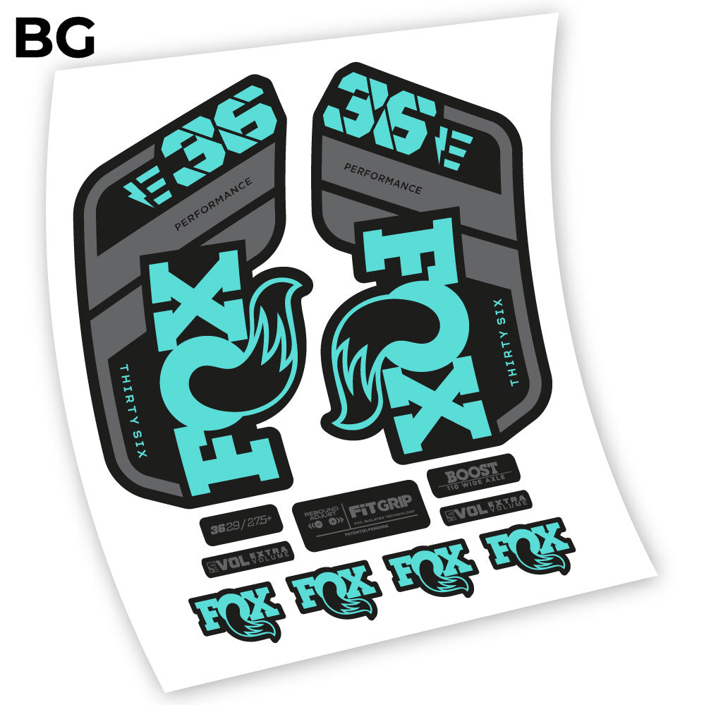 Stickers Fox 36 E 2021 compatibles Autocollants fourche VTT