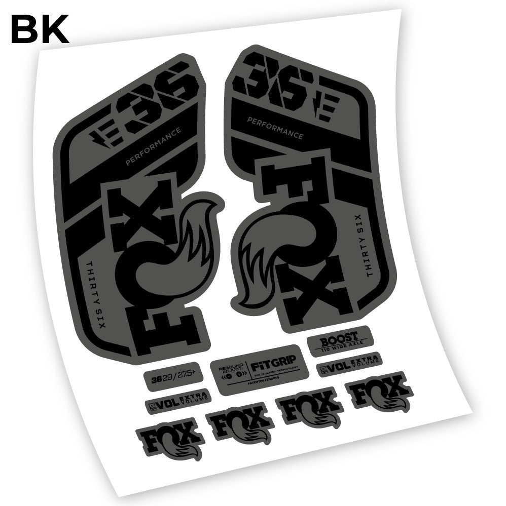 Stickers Fox 36 E 2021 compatibles Autocollants fourche VTT