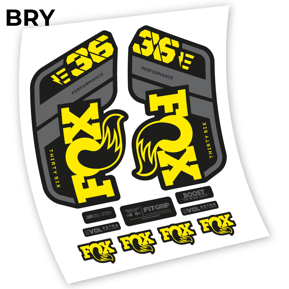 Stickers Fox 36 E 2021 compatibles Autocollants fourche VTT