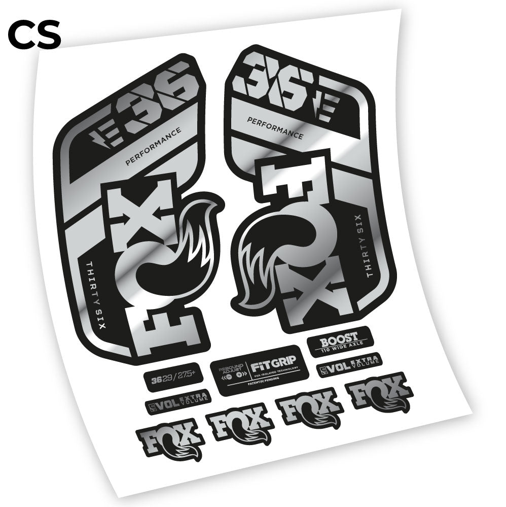 Stickers Fox 36 E 2021 compatibles Autocollants fourche VTT