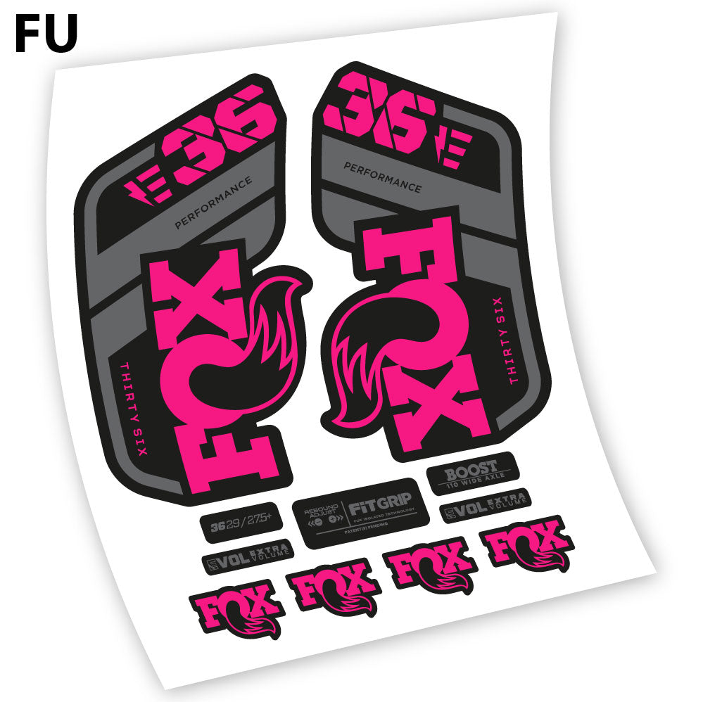 Stickers Fox 36 E 2021 compatibles Autocollants fourche VTT
