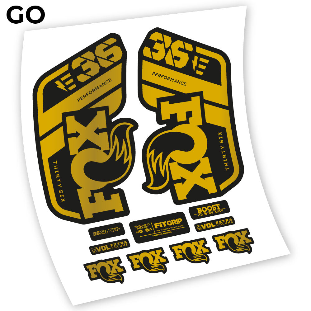 Stickers Fox 36 E 2021 compatibles Autocollants fourche VTT