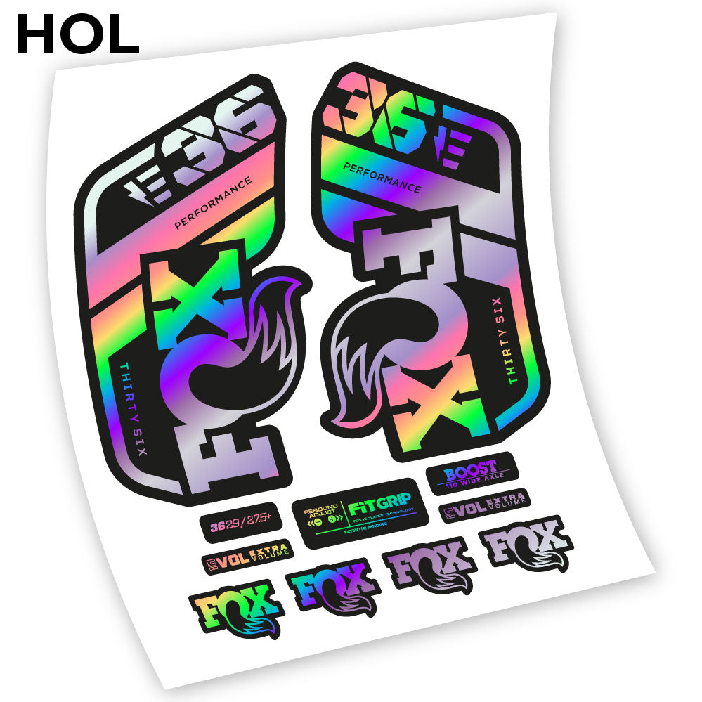 Stickers Fox 36 E 2021 compatibles Autocollants fourche VTT