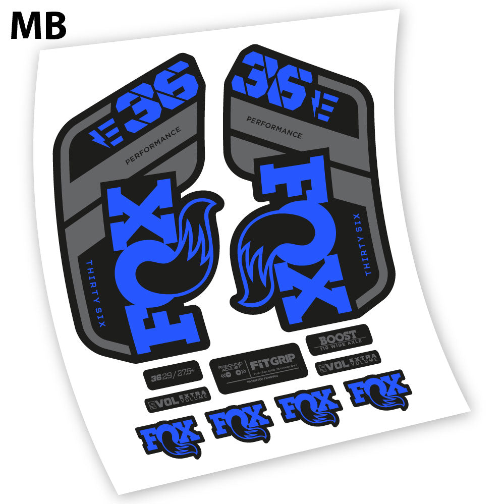 Stickers Fox 36 E 2021 compatibles Autocollants fourche VTT