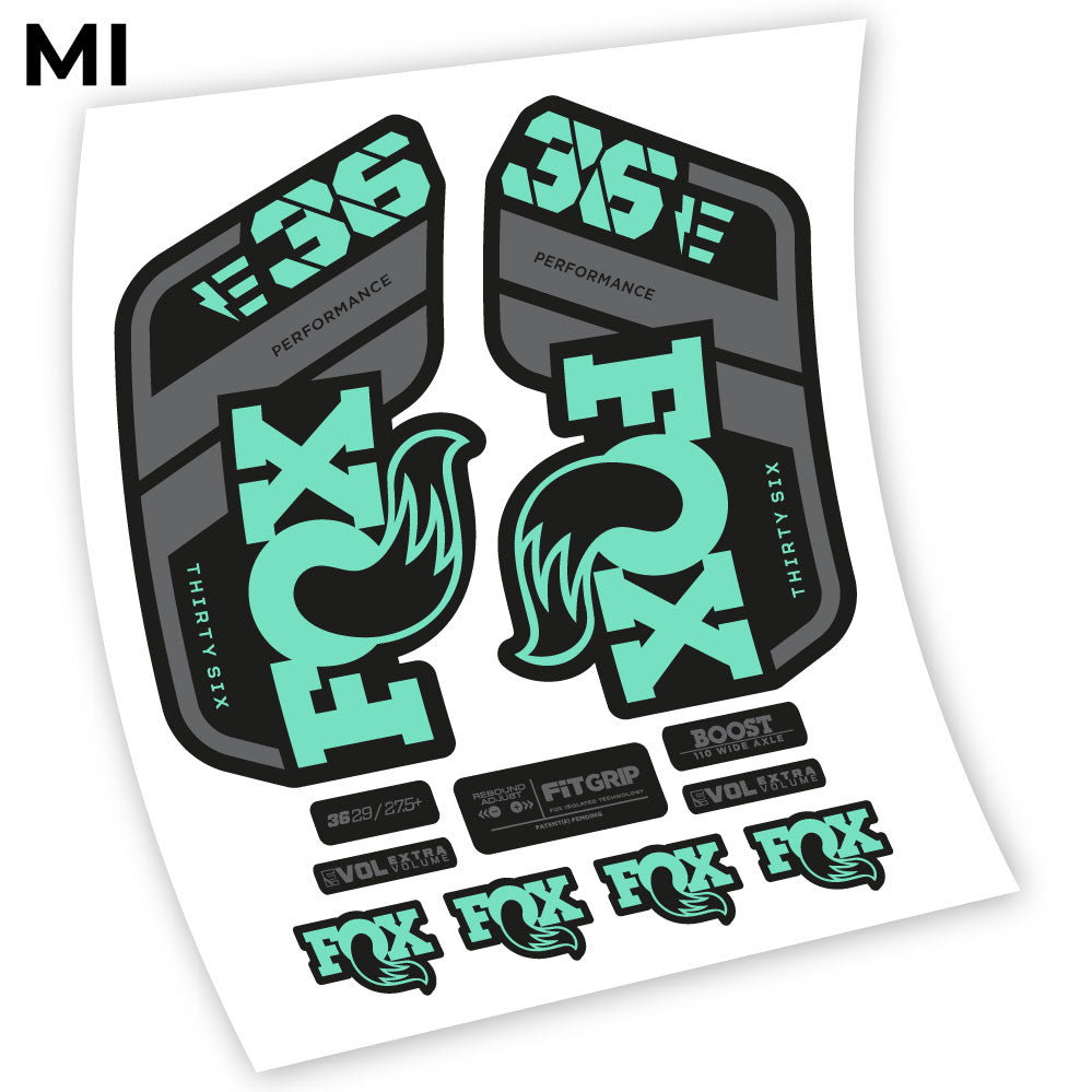 Stickers Fox 36 E 2021 compatibles Autocollants fourche VTT