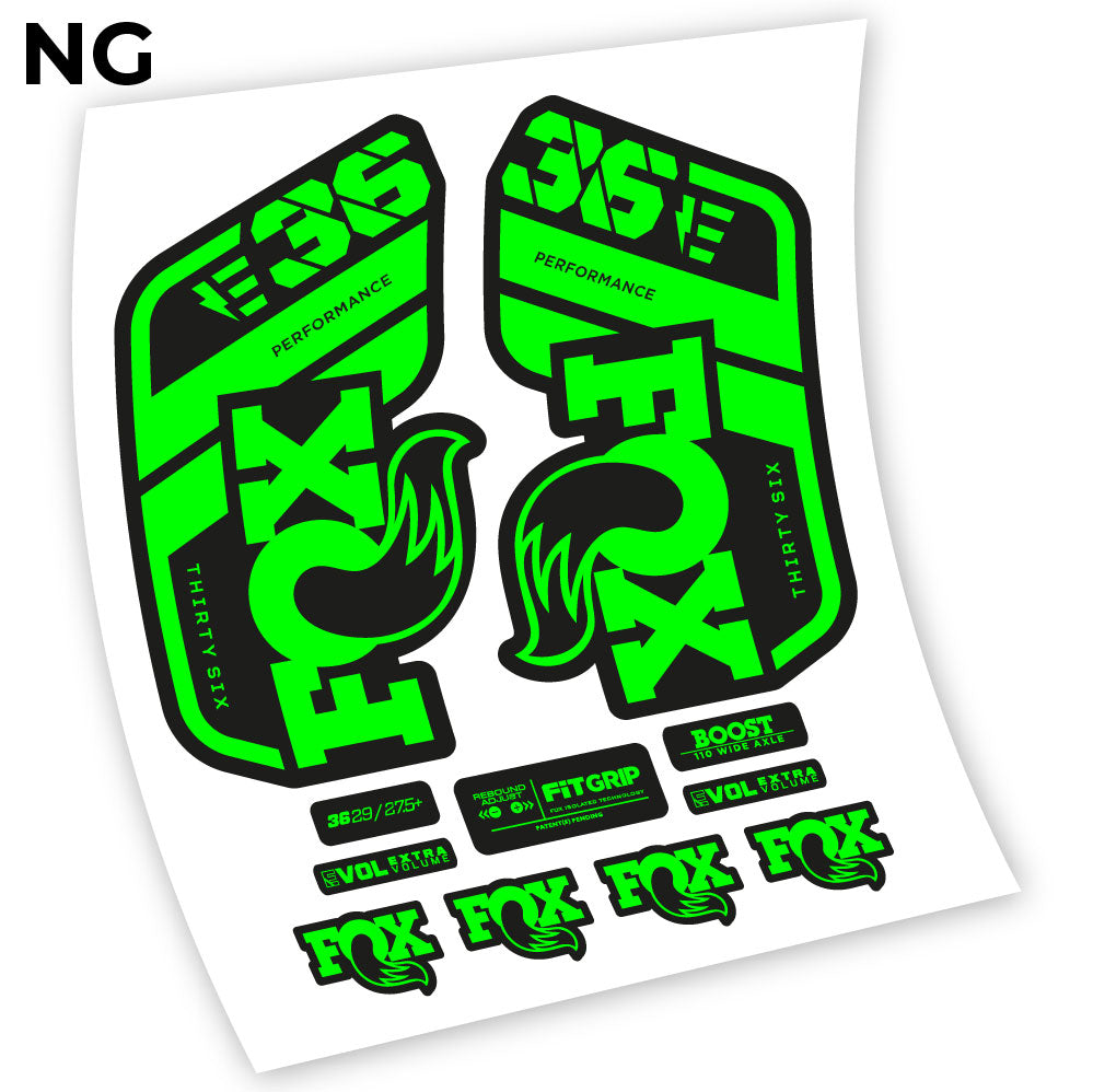 Stickers Fox 36 E 2021 compatibles Autocollants fourche VTT