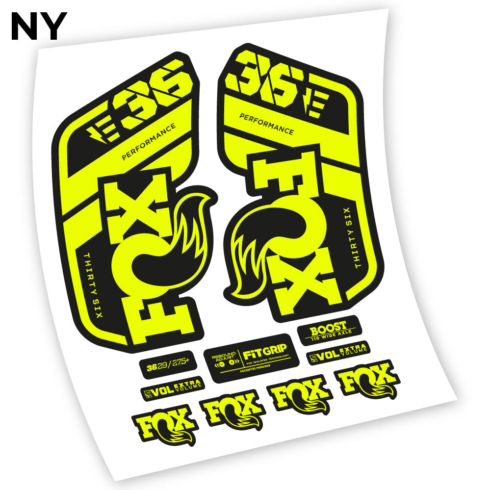 Stickers Fox 36 E 2021 compatibles Autocollants fourche VTT