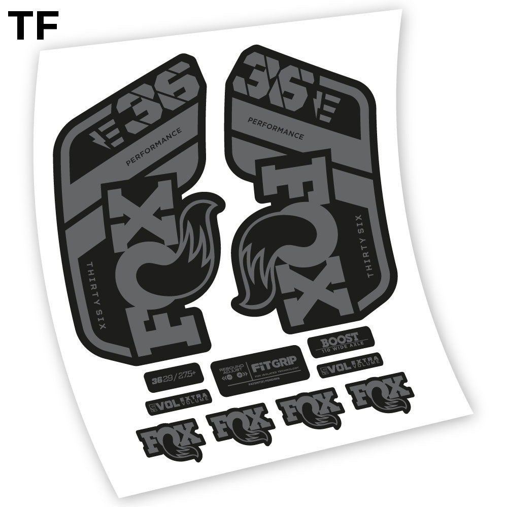 Stickers Fox 36 E 2021 compatibles Autocollants fourche VTT