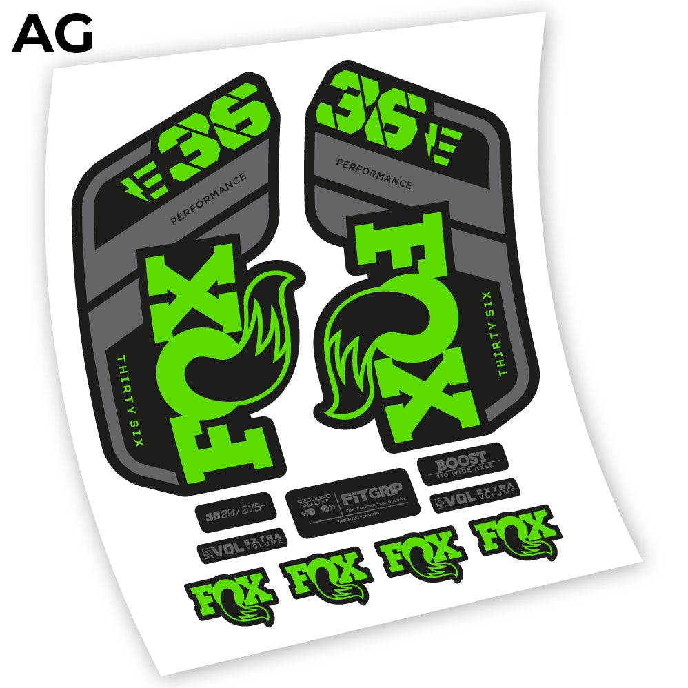 Stickers Fox 36 E 2021 compatibles Autocollants fourche VTT