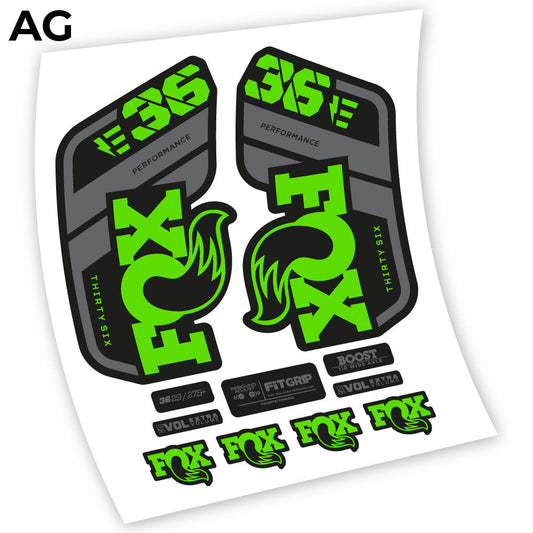 Stickers Fox 36 E 2021 compatibles Autocollants fourche VTT