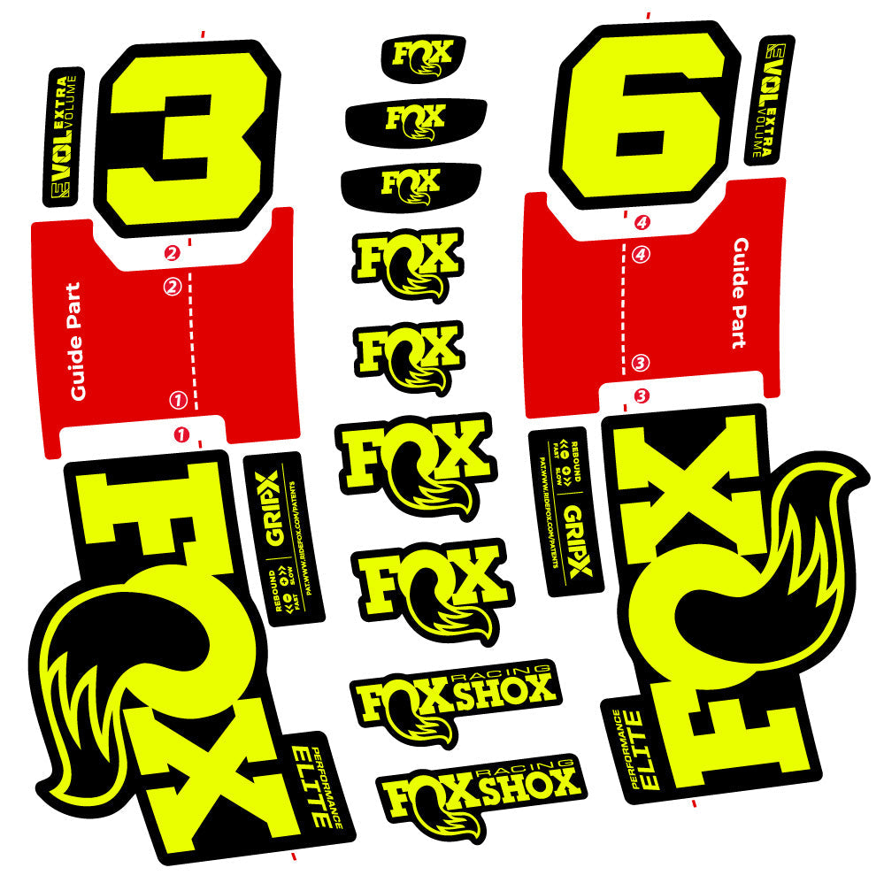 Stickers Fox 36 Performance Elite compatibles - Autocollants fourche VTT