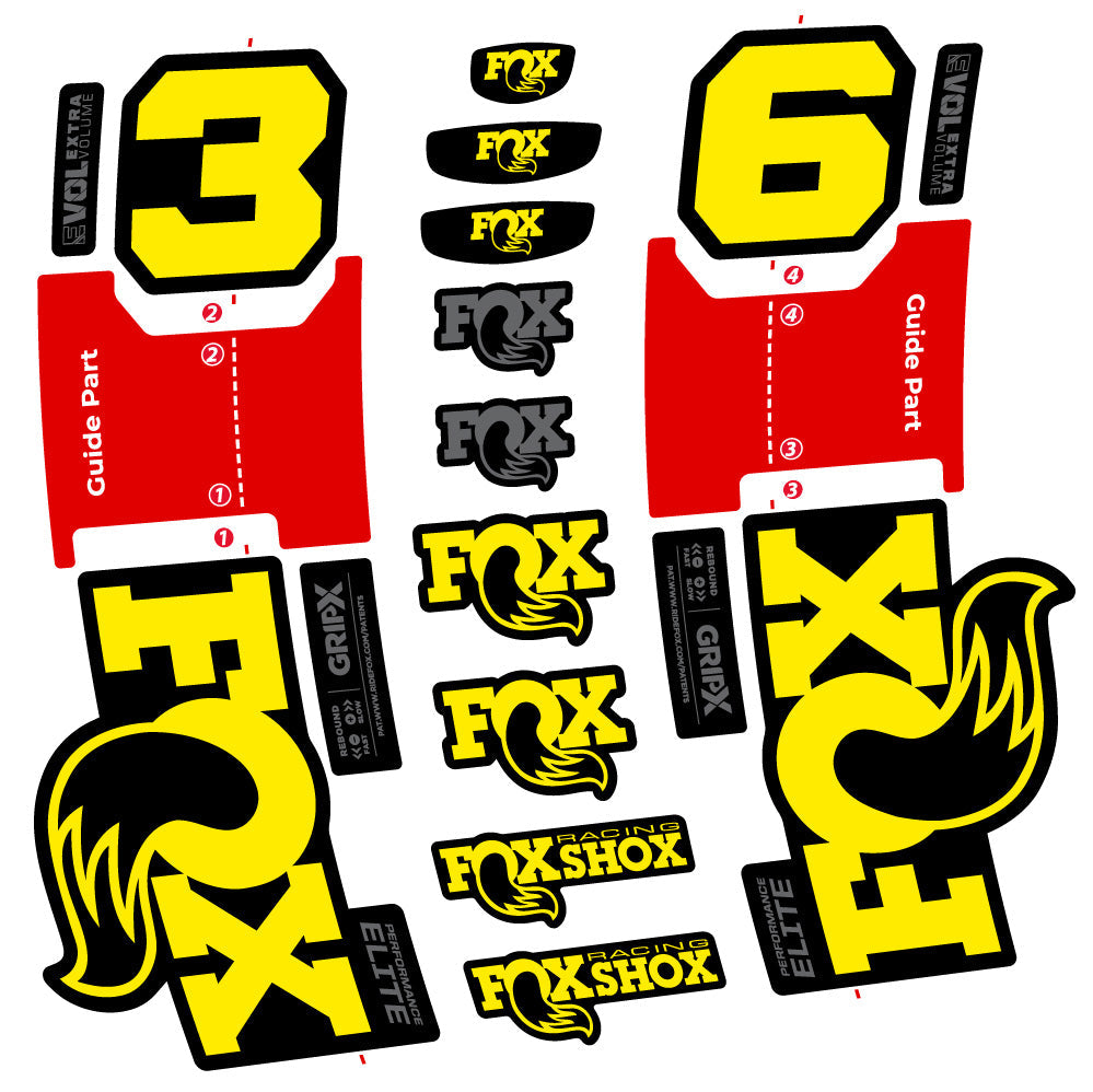 Stickers Fox 36 Performance Elite compatibles - Autocollants fourche VTT