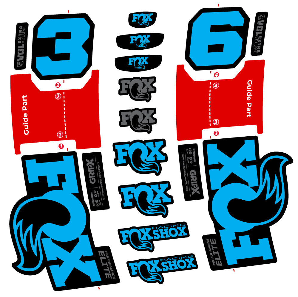 Stickers Fox 36 Performance Elite compatibles Autocollants fourche VTT 29"