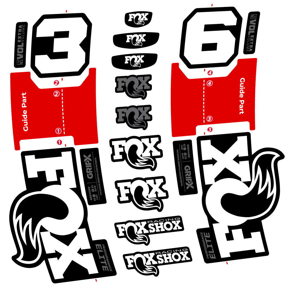 Stickers Fox 36 Performance Elite compatibles Autocollants fourche VTT 29"