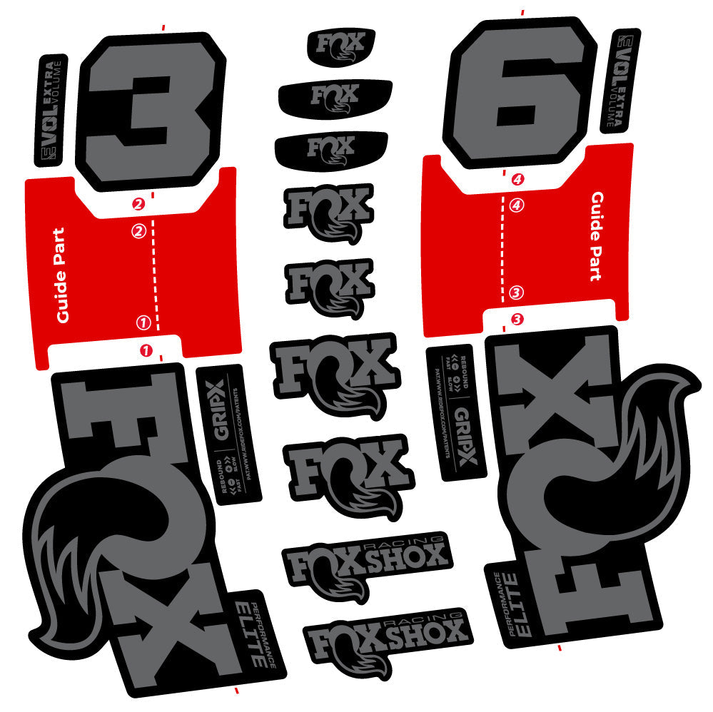 Stickers Fox 36 Performance Elite compatibles - Autocollants fourche VTT