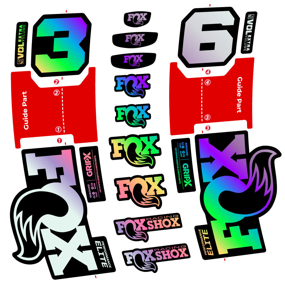 Stickers Fox 36 Performance Elite compatibles - Autocollants fourche VTT