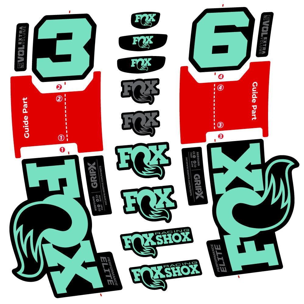 Stickers Fox 36 Performance Elite compatibles Autocollants fourche VTT 29"